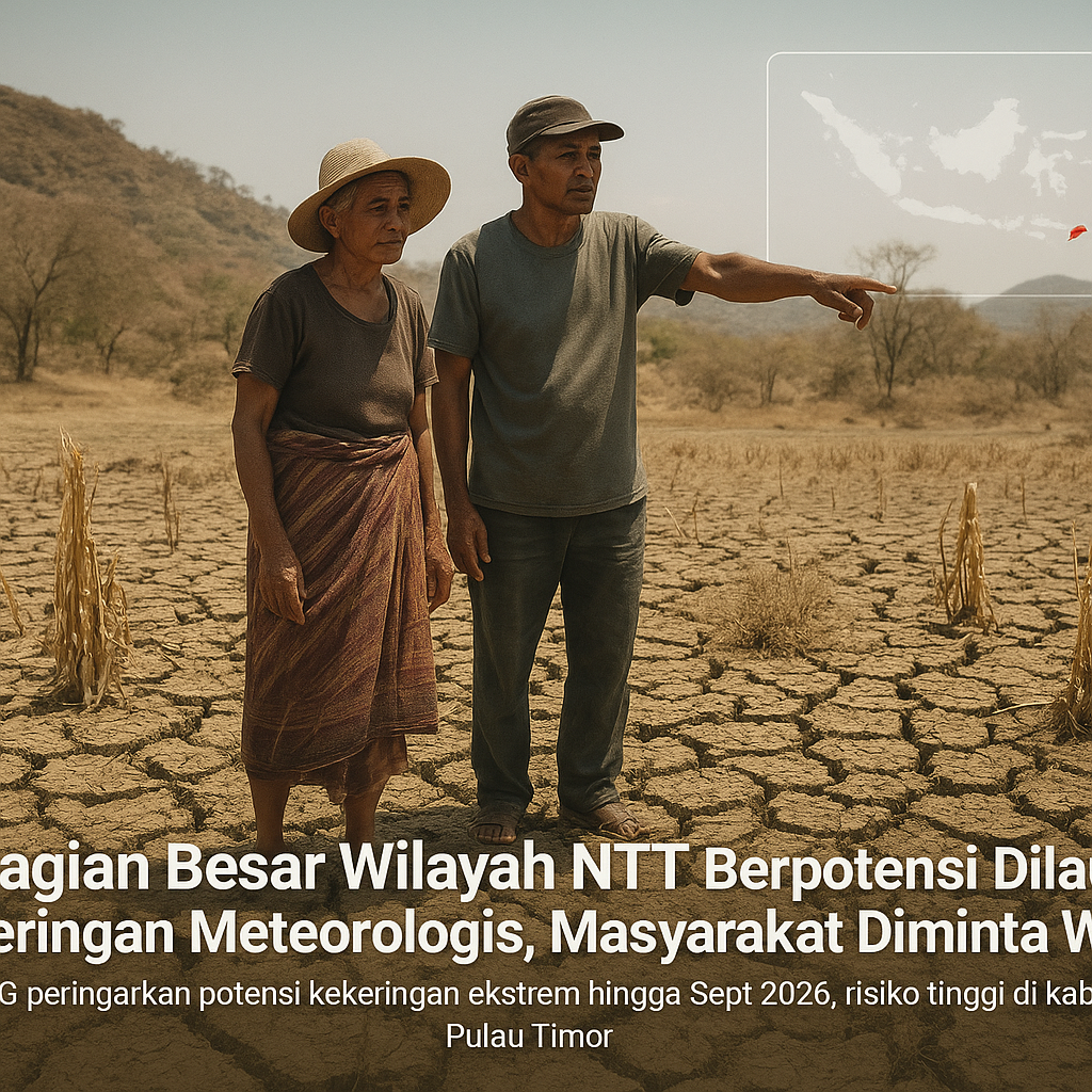 Sebagian Besar Wilayah NTT Berpotensi Dilanda Kekeringan Meteorologis, Masyarakat Diminta Waspada