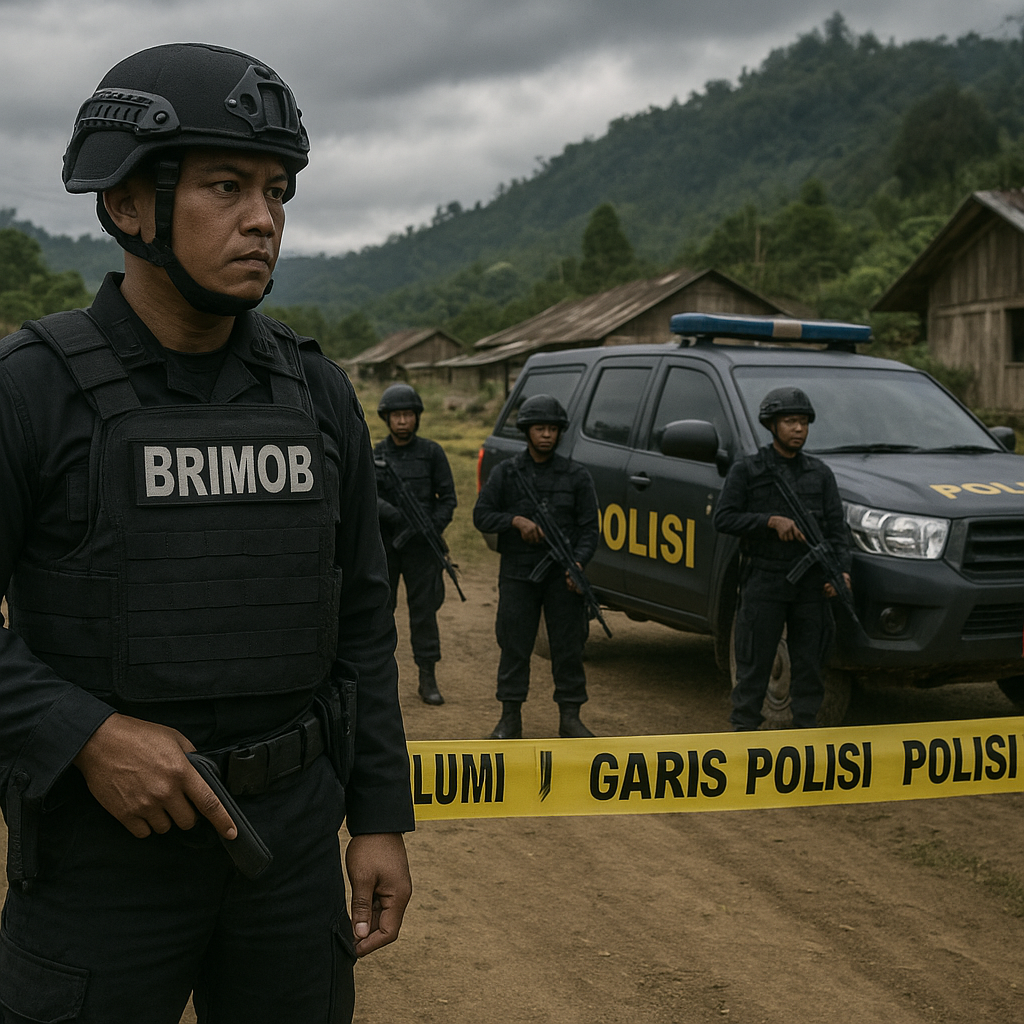 Polda Papua Kerahkan Brimob Amankan Distrik Ilaga Pasca Bentrok Antar Suku