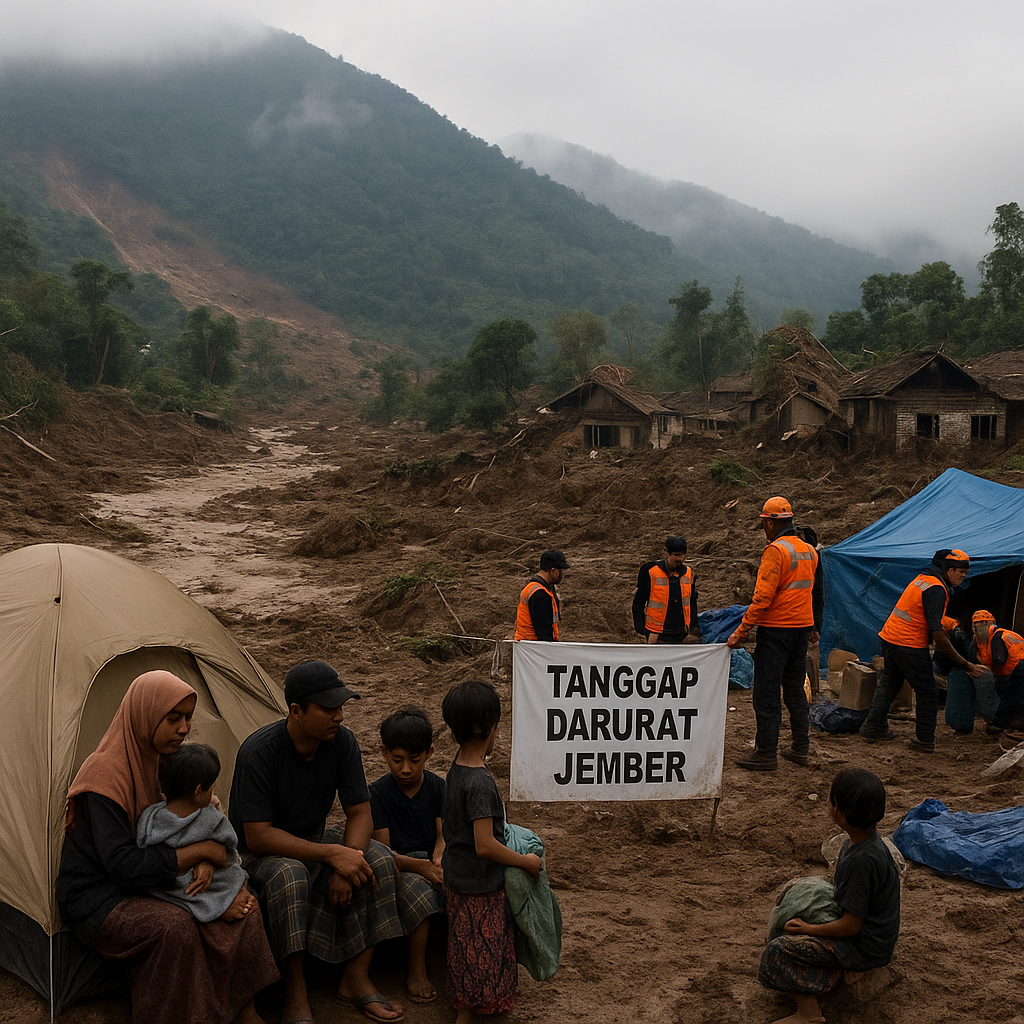 Ribuan Warga Lereng Argopuro Mengungsi Akibat Banjir Bandang dan Longsor