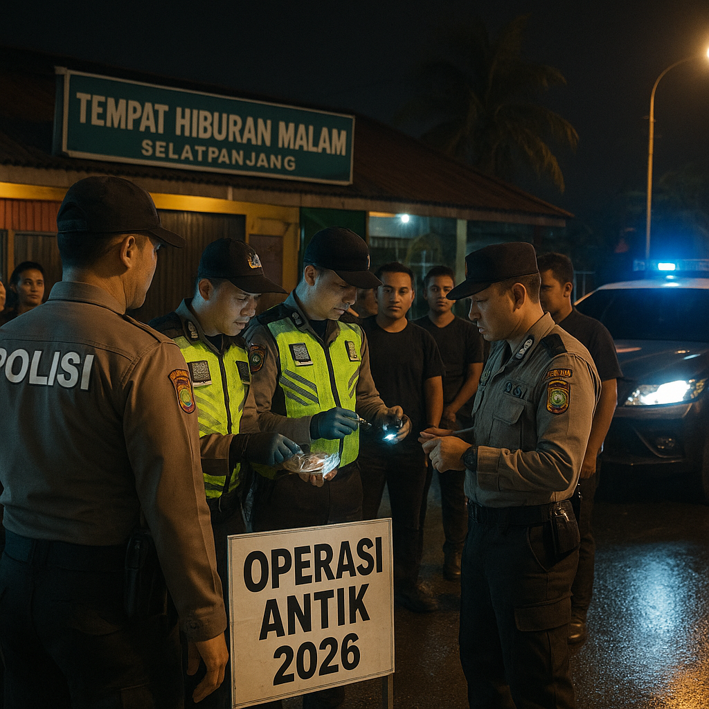 Operasi Antik 2026, Polres Meranti Intensifkan Razia THM untuk Cegah Narkoba