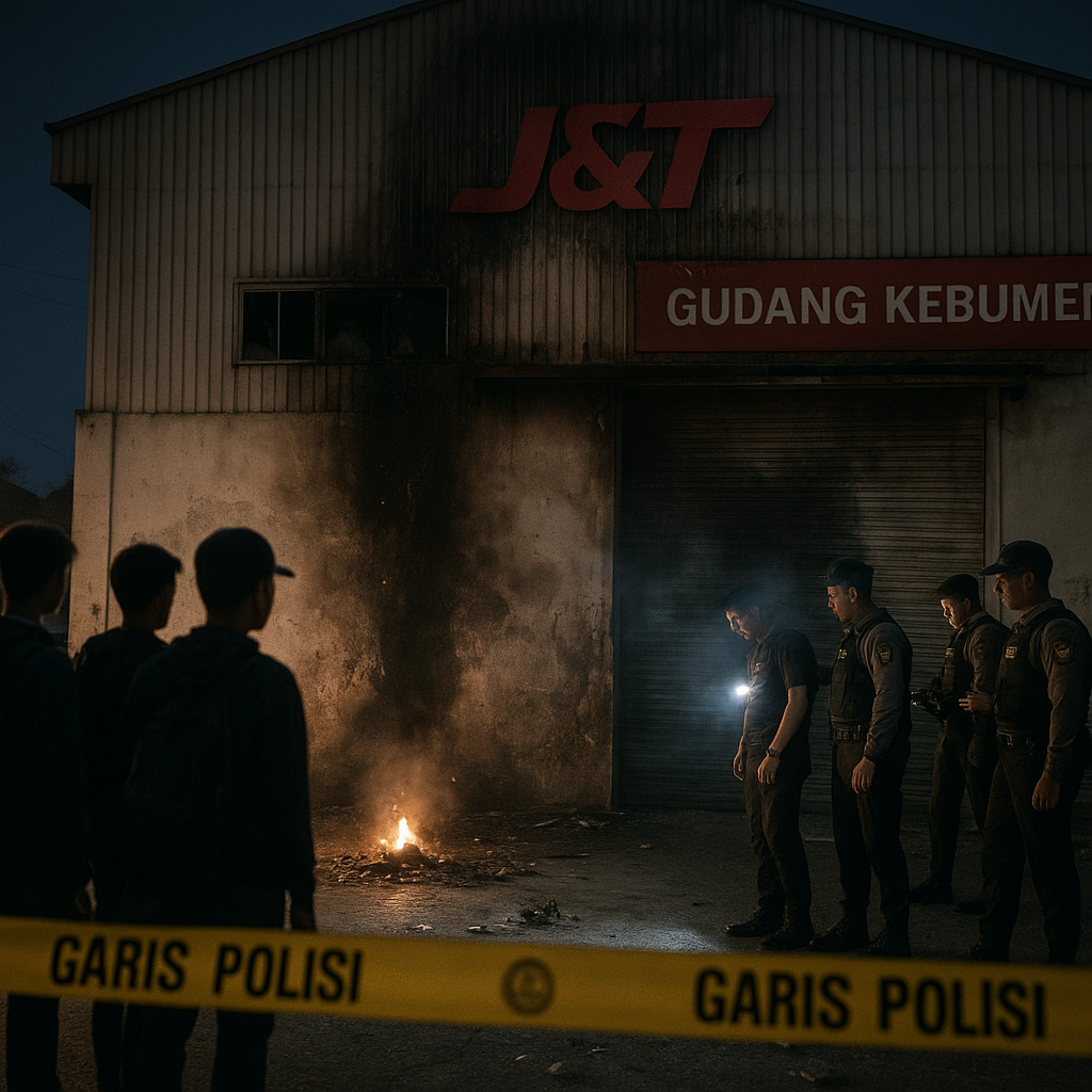 Cari Lawan Berujung Salah Sasaran, Sekelompok Pemuda Lempar Molotov dan Serang Gudang J&T Kebumen