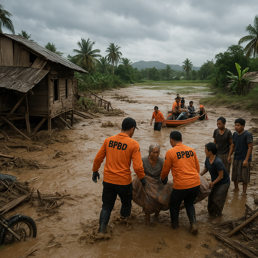 Banjir Bandang Landa Tiga Desa di Kabupaten Sumbawa