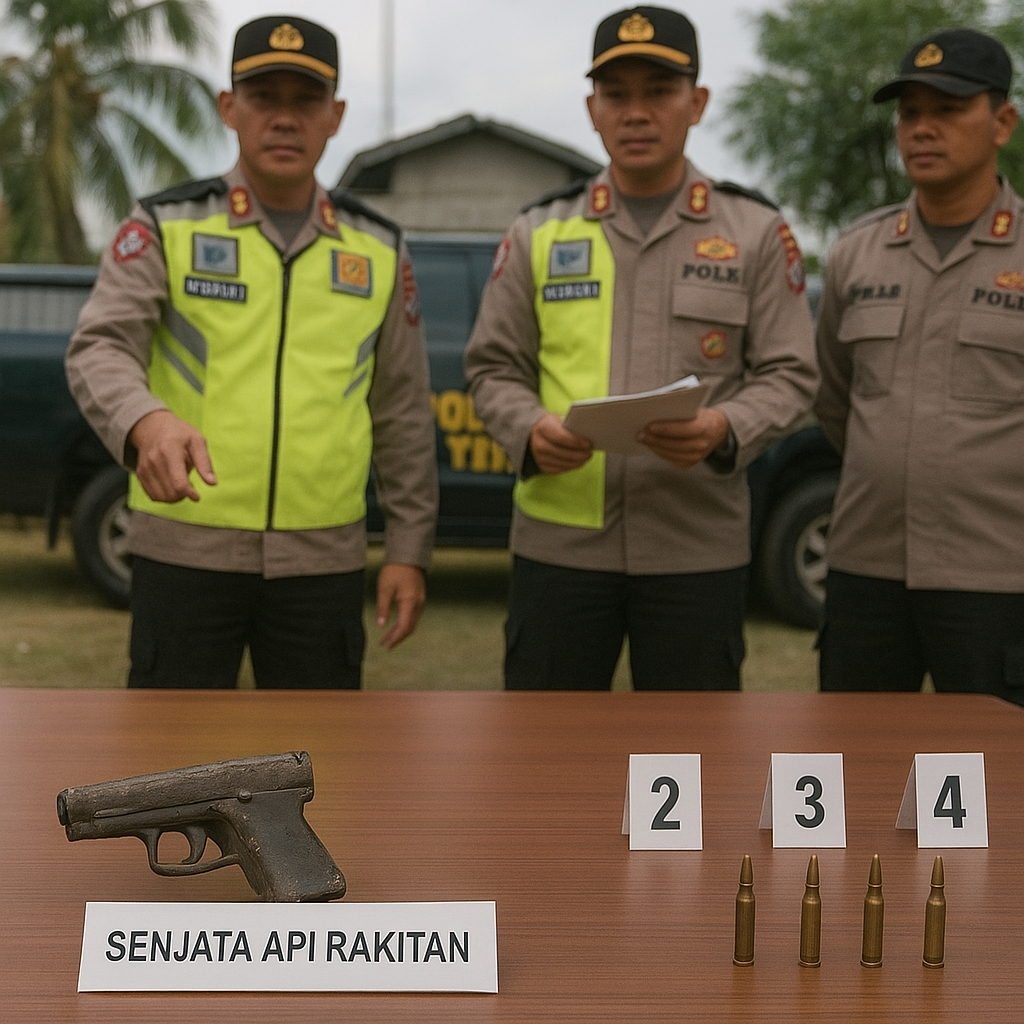 Polisi Sita Senjata Api Rakitan Penangkapan Pelaku Curanmor di Tangerang