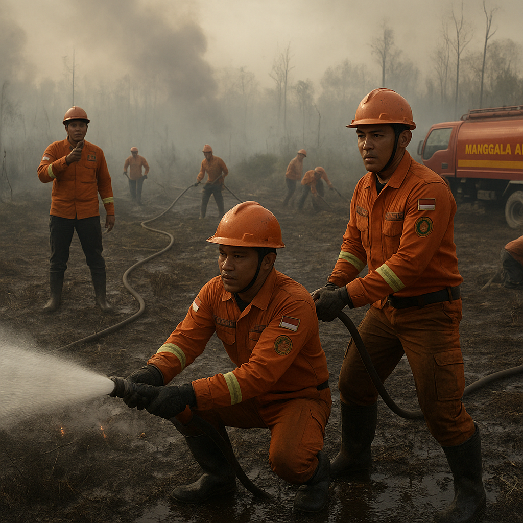 Manggala Agni padamkan karhutla di Banyuasin dan OKU