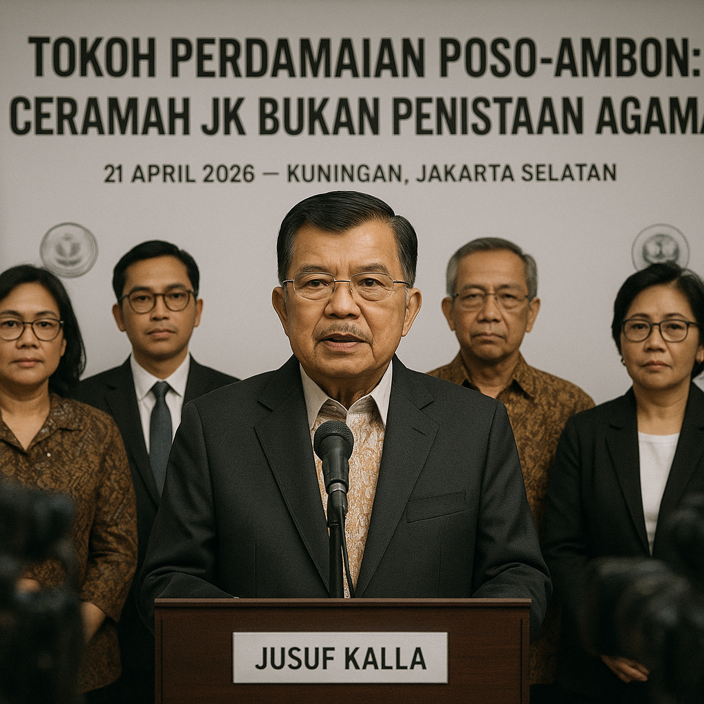 Tokoh Perdamaian Poso-Ambon: Ceramah JK Bukan Penistaan Agama