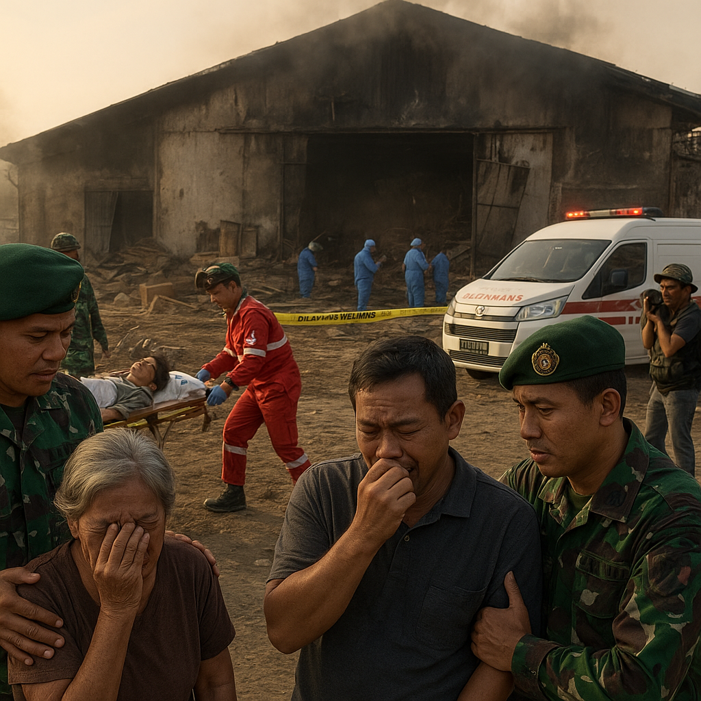 Isak Tangis Warnai Evakuasi Korban Ledakan Gudang Amunisi Gupusmu Madiun