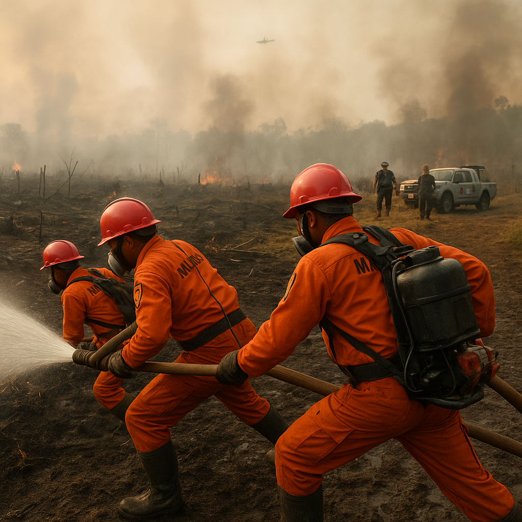 Manggala Agni berjibaku padamkan karhutla 15 hektare di Bengkalis Riau