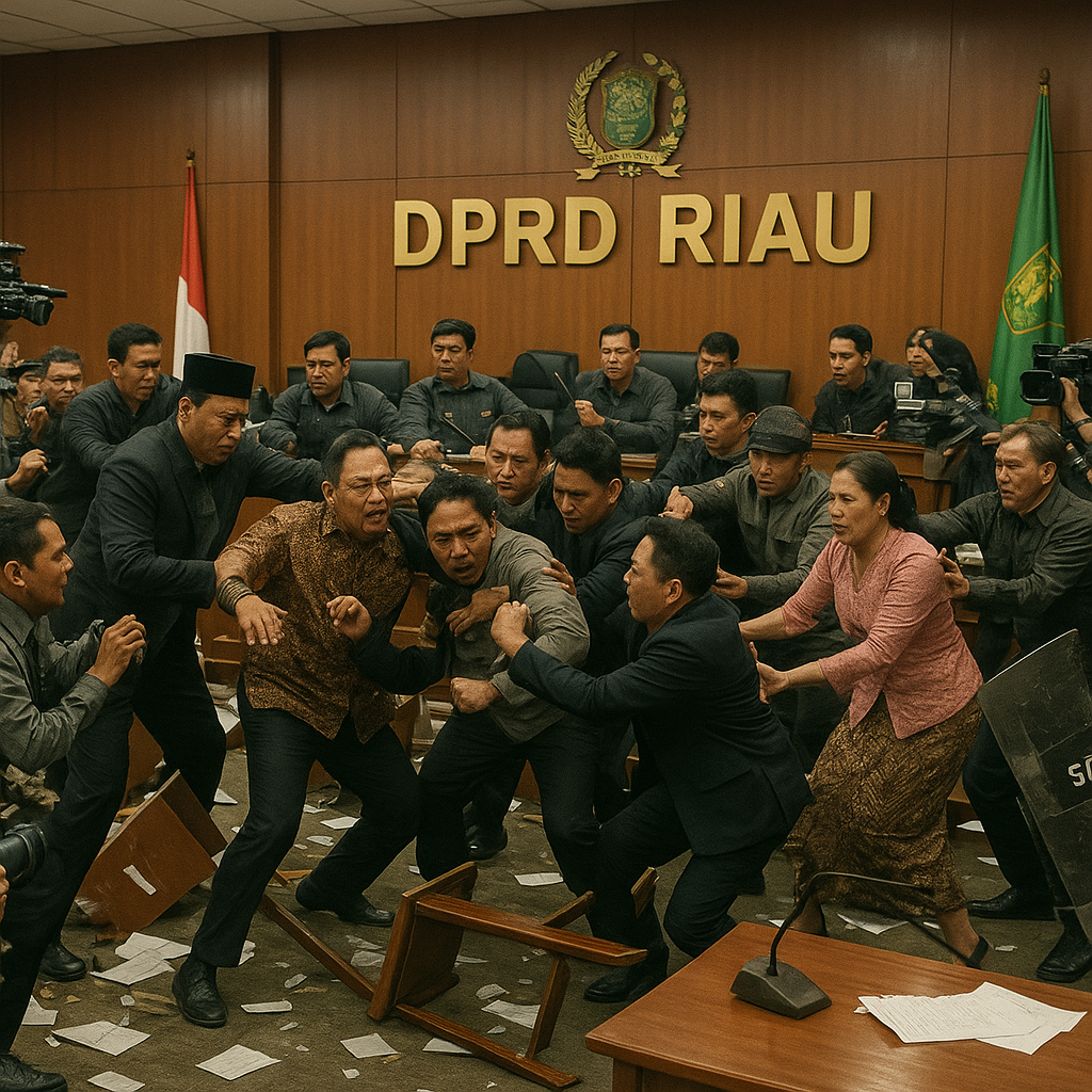 Kronologi Ricuh di DPRD Riau, Berawal dari Rapat Memanas hingga Dua Kubu Baku Hantam