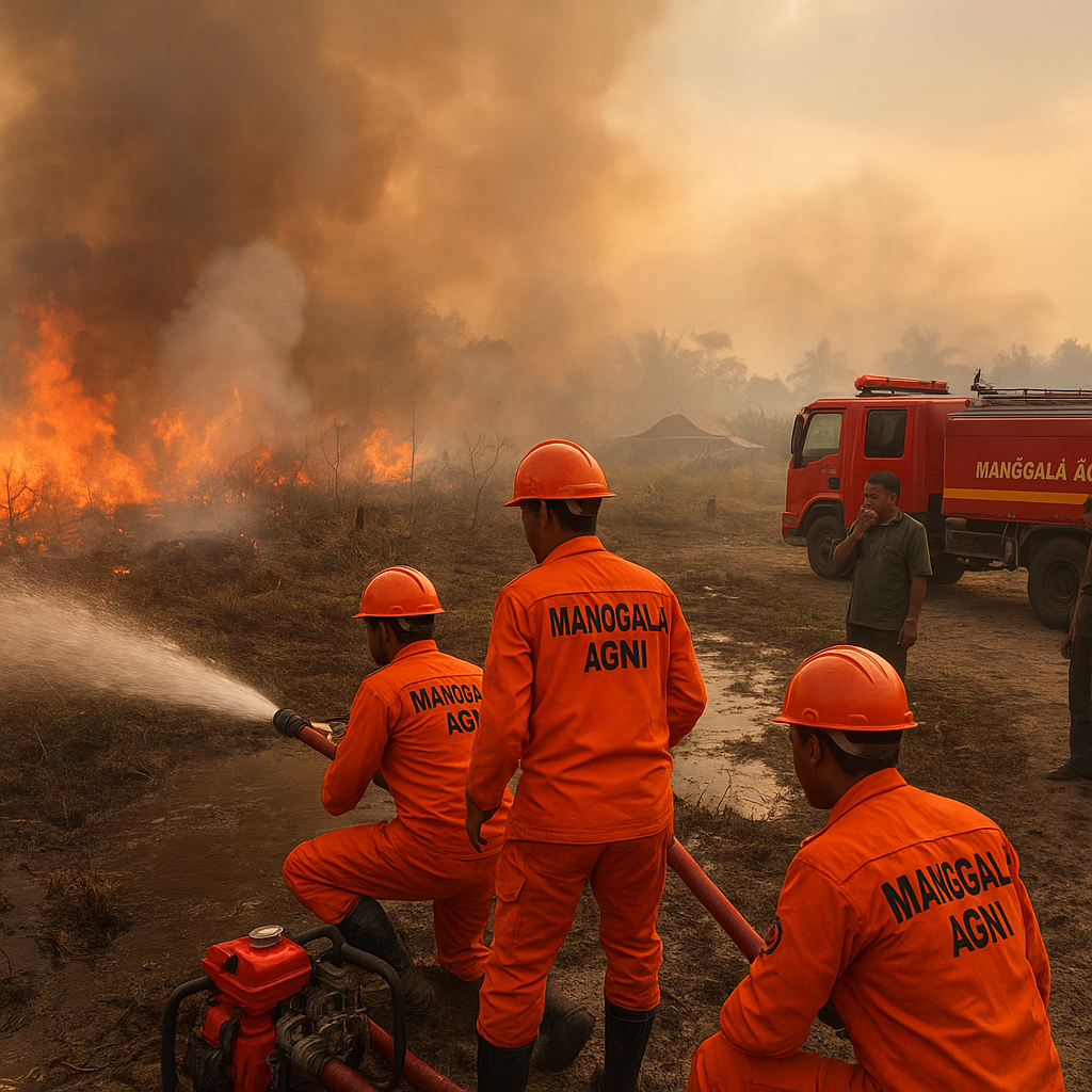 Manggala Agni: Karhutla di Bengkalis Riau Meluas hingga 80 Hektare