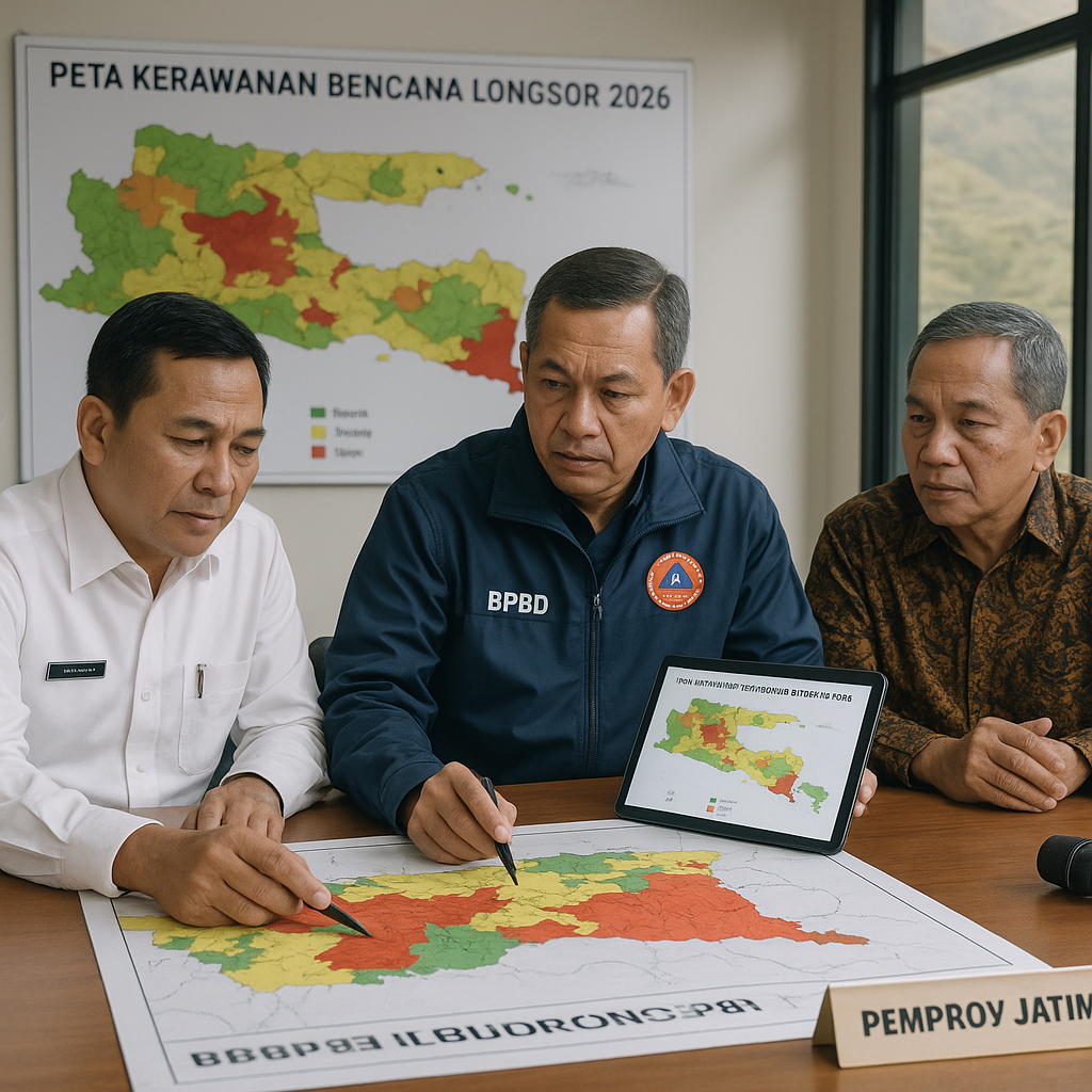 Pemprov Jatim Rilis Peta Kerawanan Bencana Longsor Terbaru
