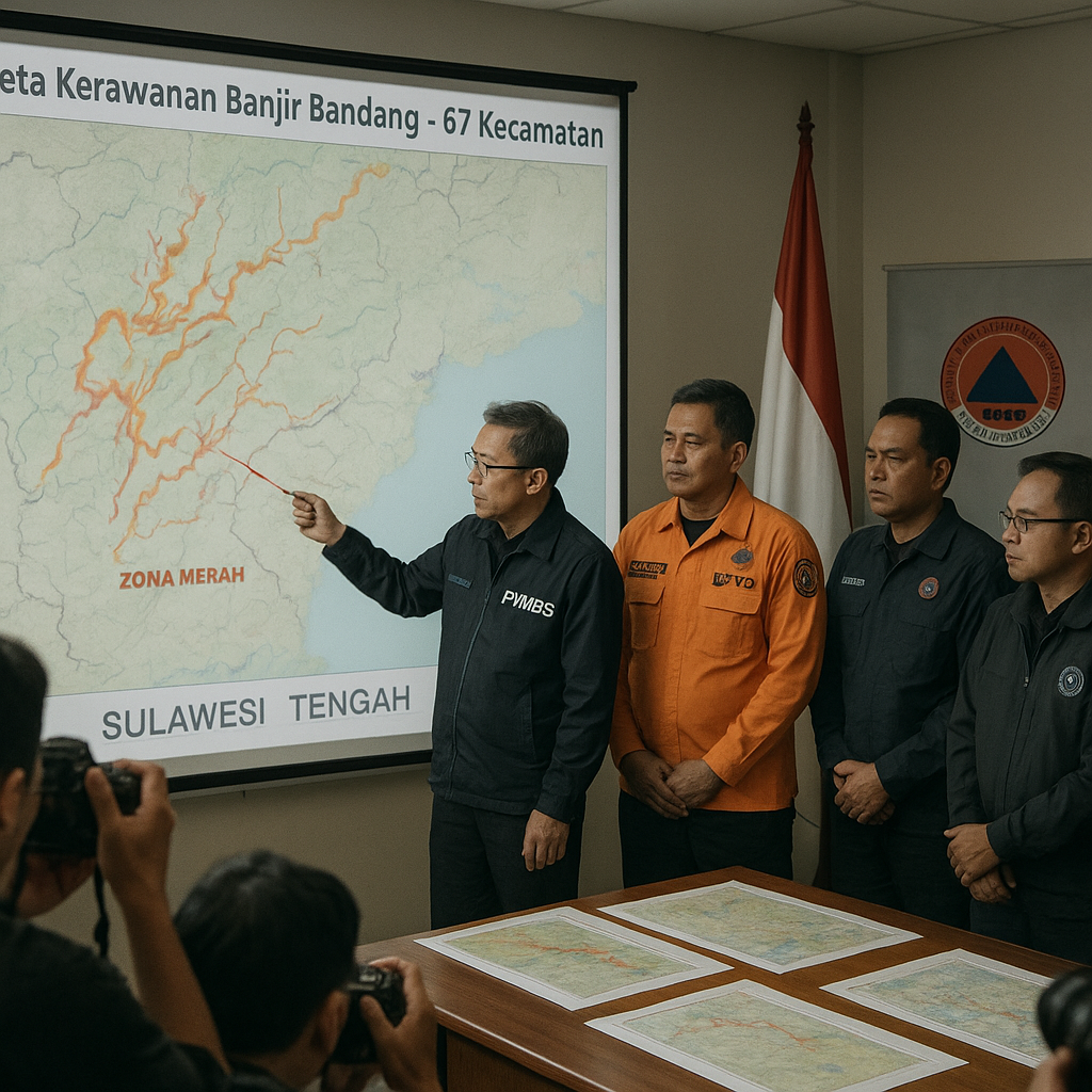 Peta Kerawanan Banjir Bandang Diperbarui untuk 67 Kecamatan di Sulawesi Tengah