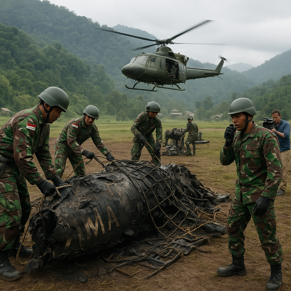 TNI Evakuasi Puing Pesawat AMA yang Dibakar di Yahukimo, Pulihkan Jalur Penerbangan