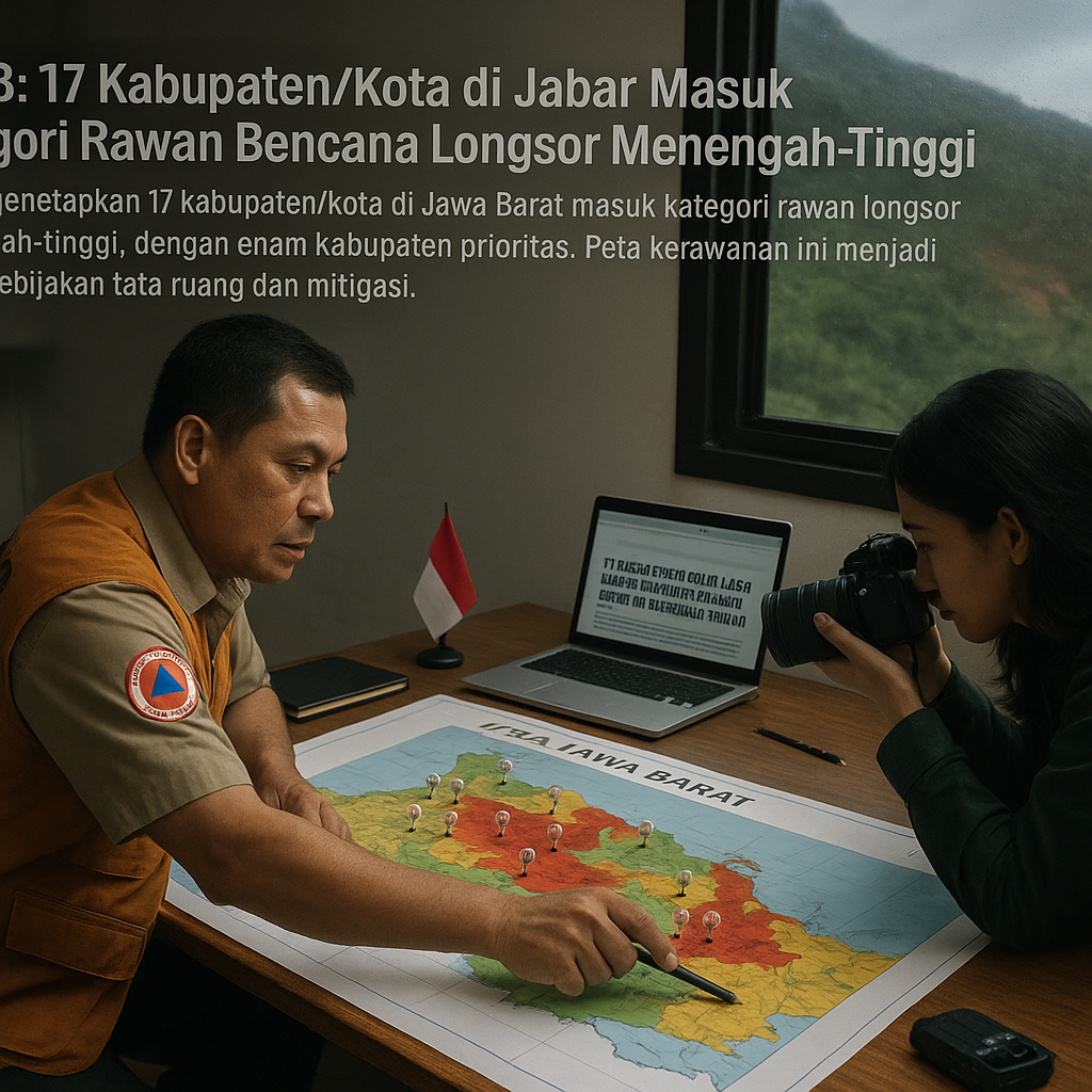 BNPB: 17 Kabupaten/Kota di Jabar Masuk Kategori Rawan Bencana Longsor Menengah-Tinggi