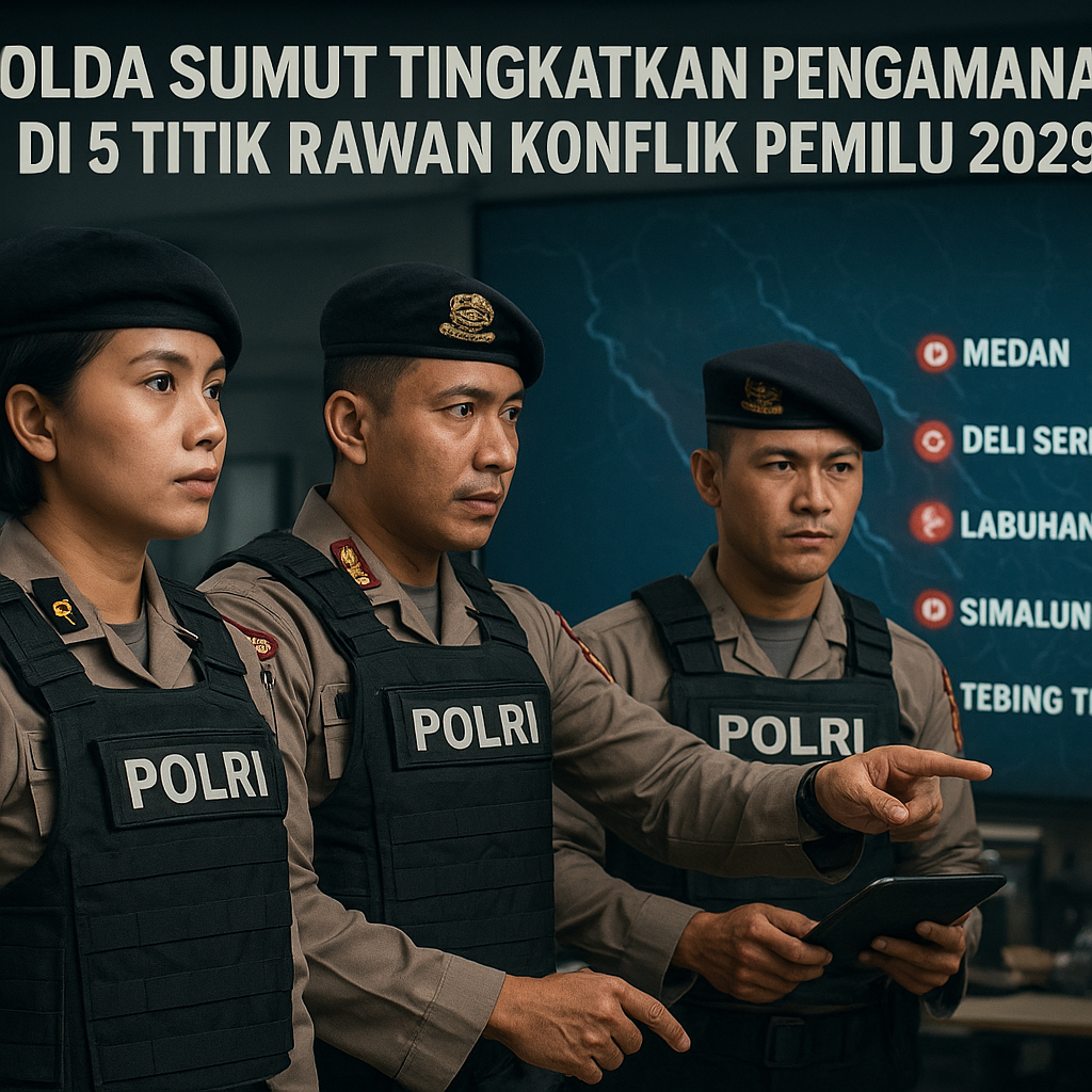 Polda Sumut Tingkatkan Pengamanan di 5 Titik Rawan Konflik Pemilu 2029