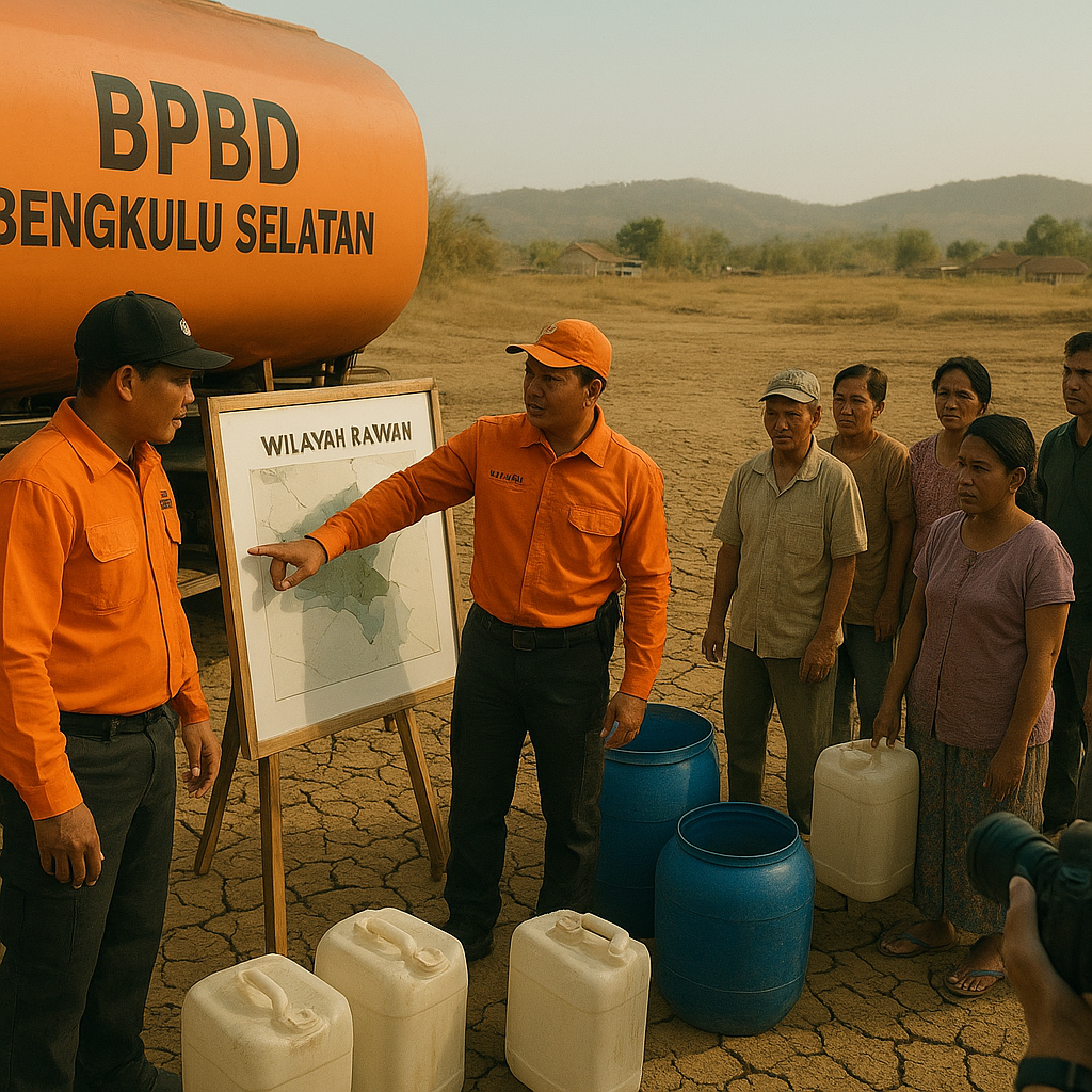 Kemarau Diprediksi Panjang, BPBD Bengkulu Selatan Siaga Distribusi Air Bersih