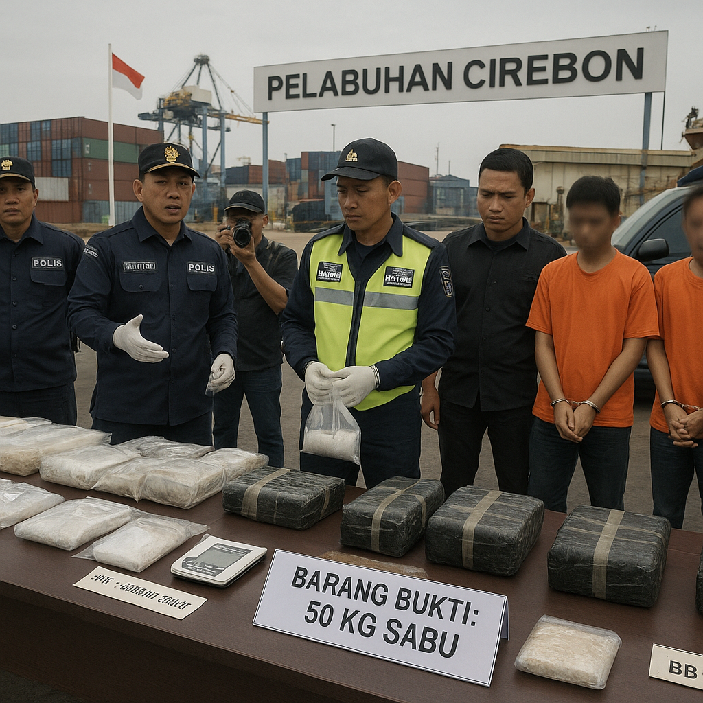 Polda Jabar Ungkap Peredaran 50 Kg Sabu dari Malaysia Lewat Pelabuhan Cirebon