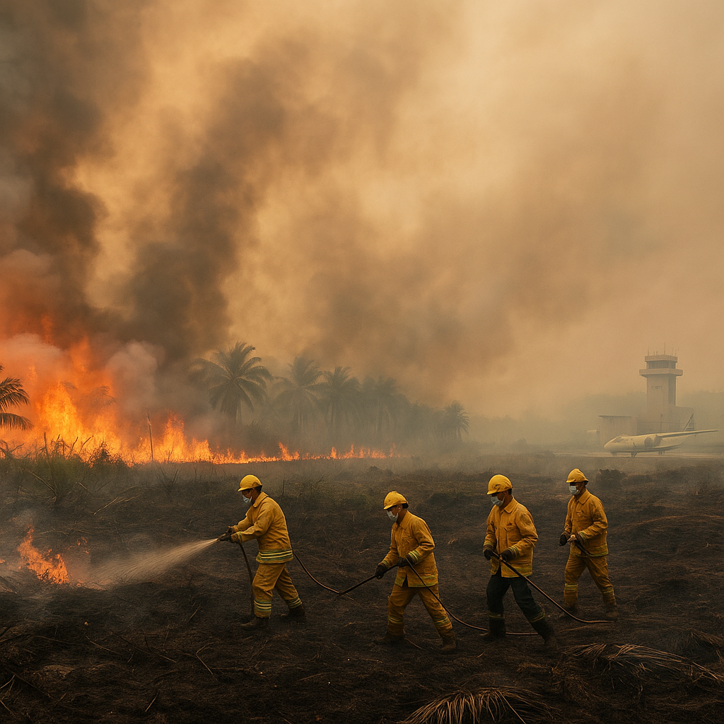 Kebakaran Hutan di Konsesi Perkebunan Riau Meluas, Asap Ganggu Penerbangan