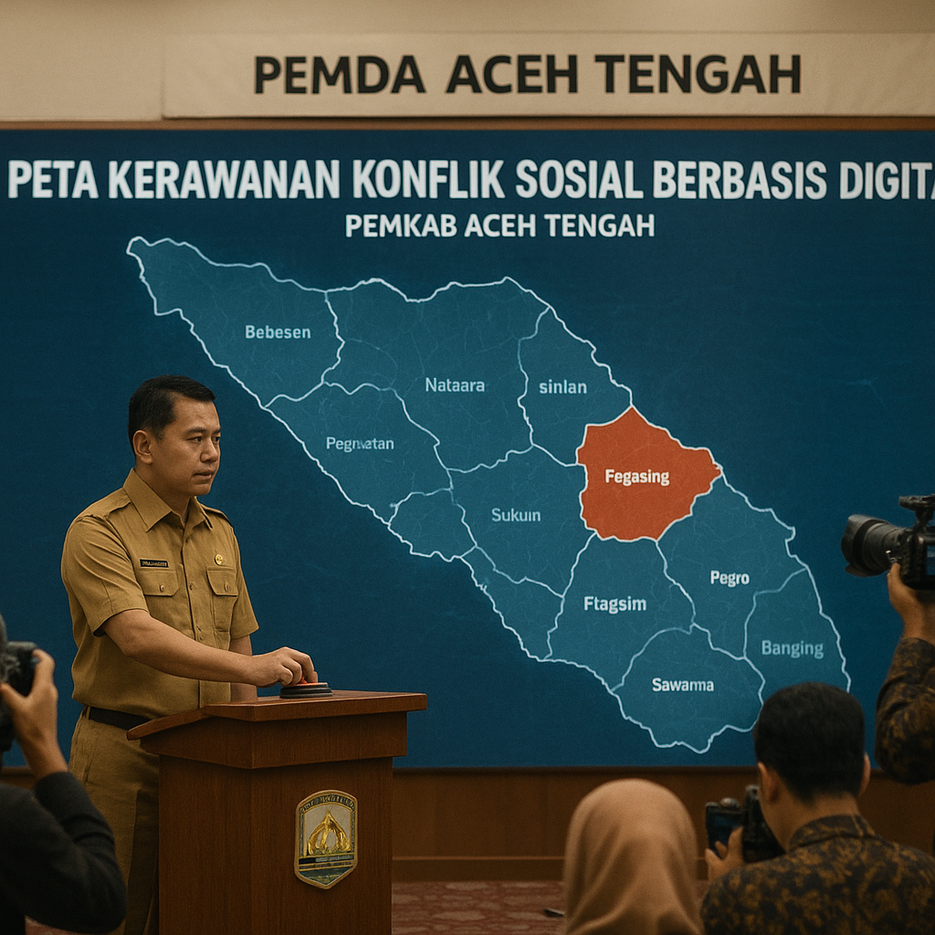Pemkab Aceh Tengah Luncurkan Peta Kerawanan Konflik Sosial Berbasis Digital