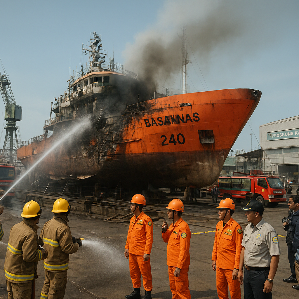 Kapal Basarnas Terbakar di Muara Baru, Tak Ada Korban Jiwa