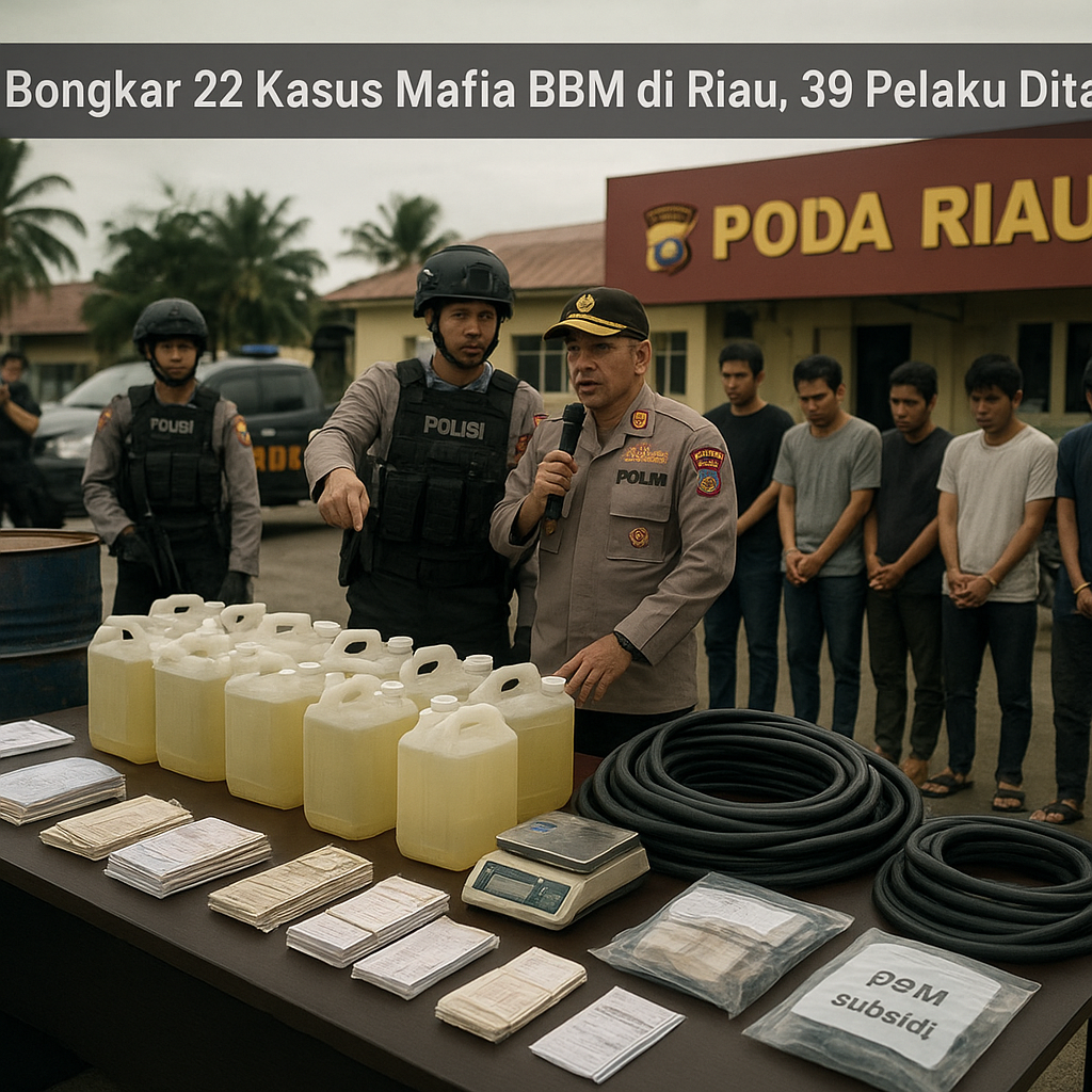 Polisi Bongkar 22 Kasus Mafia BBM di Riau, 39 Pelaku Ditangkap