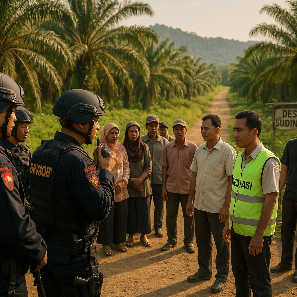Konflik Lahan Perkebunan di Labuhanbatu Sudinam, Polri Kerahkan Brimob