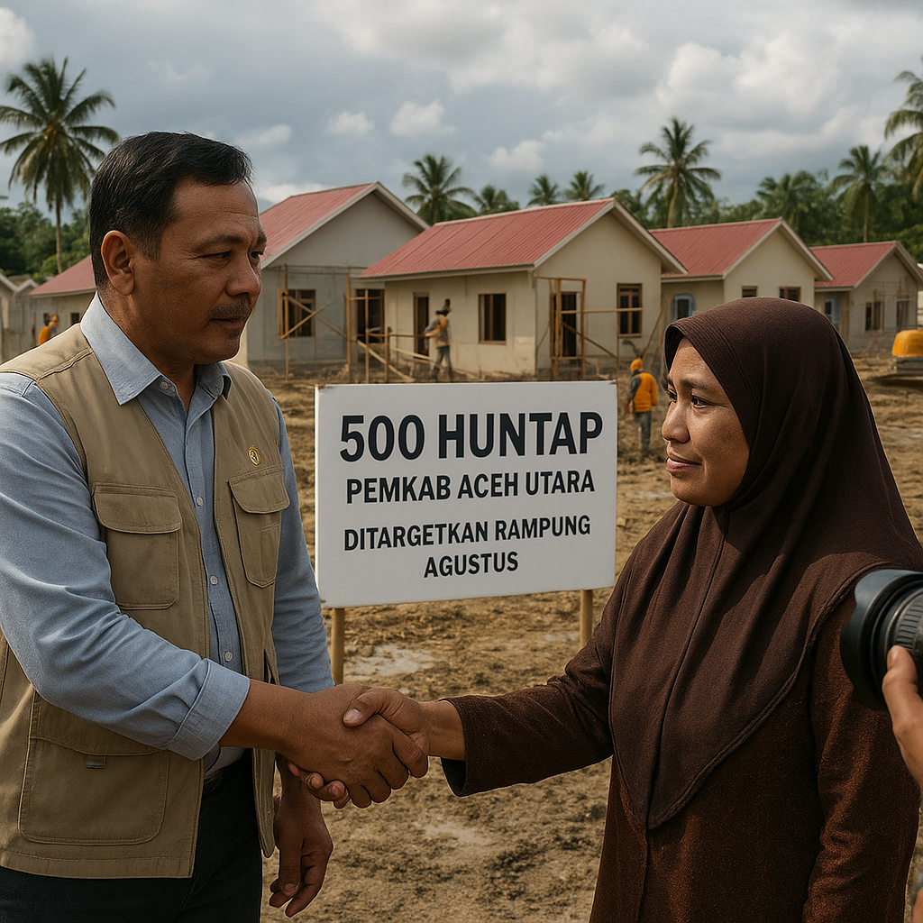 Pemkab Aceh Utara Bangun 500 Huntap untuk Penyintas Banjir, Ditargetkan Rampung Agustus