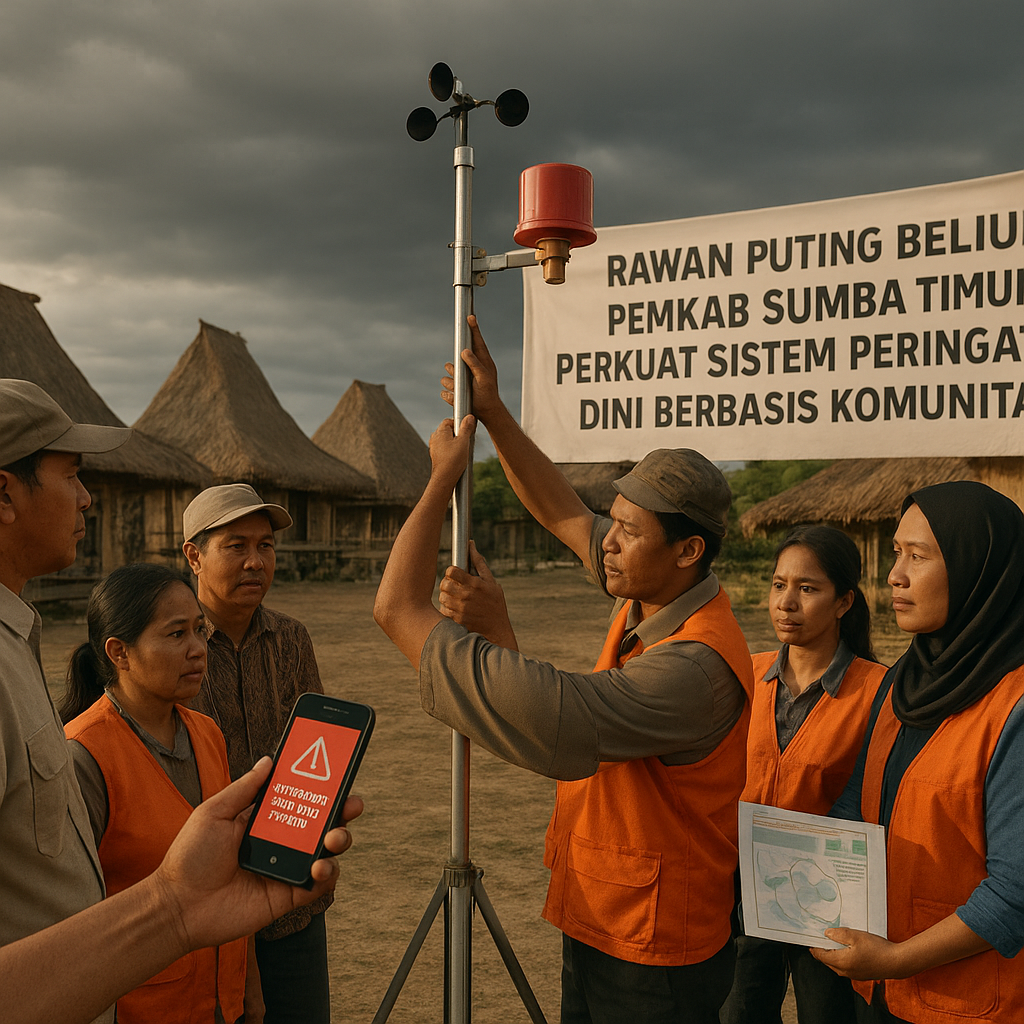 Analisis: Rawan Puting Beliung, Pemkab Sumba Timur Perkuat Sistem Peringatan Dini Berbasis Komunitas