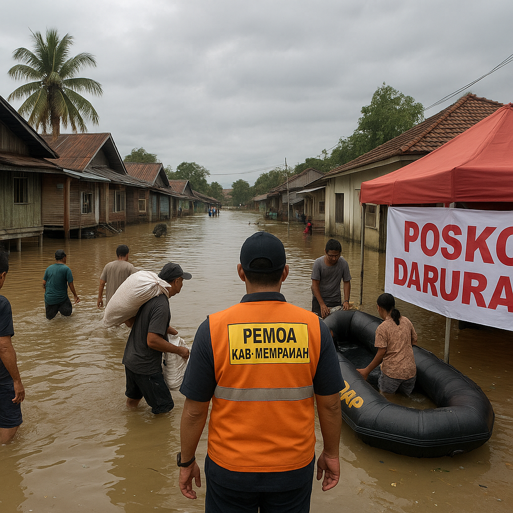 Ratusan Rumah di Kabupaten Mempawah Terendam Banjir, Pemda Siapkan Posko Darurat