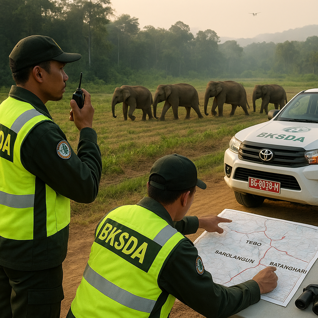 BKSDA Jambi Siagakan Personel Antisipasi Konflik Manusia-Gajah di Tiga Kabupaten