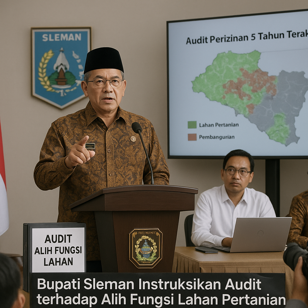 Bupati Sleman Instruksikan Audit terhadap Alih Fungsi Lahan Pertanian