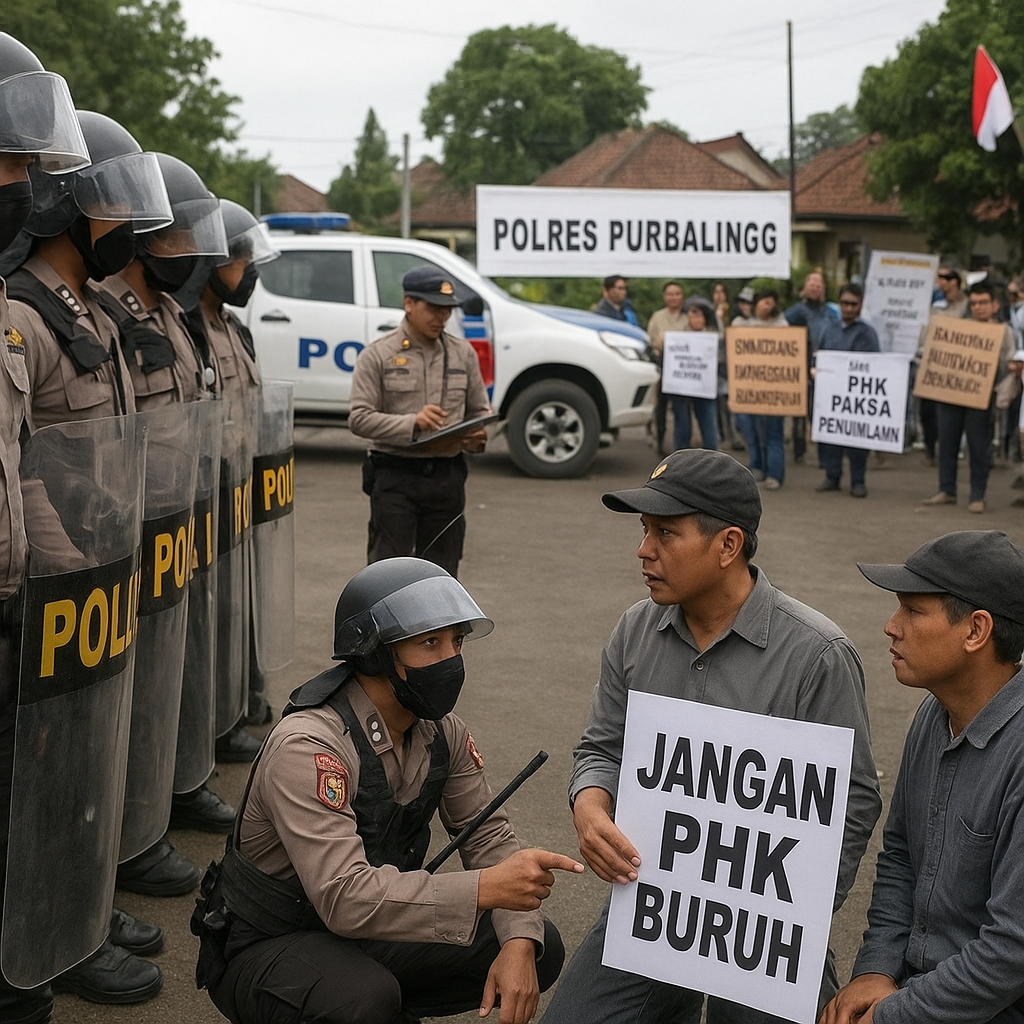 Polres Purbalingga Gelar Simulasi Pengamanan Unjuk Rasa, Antisipasi Gangguan Kamtibmas