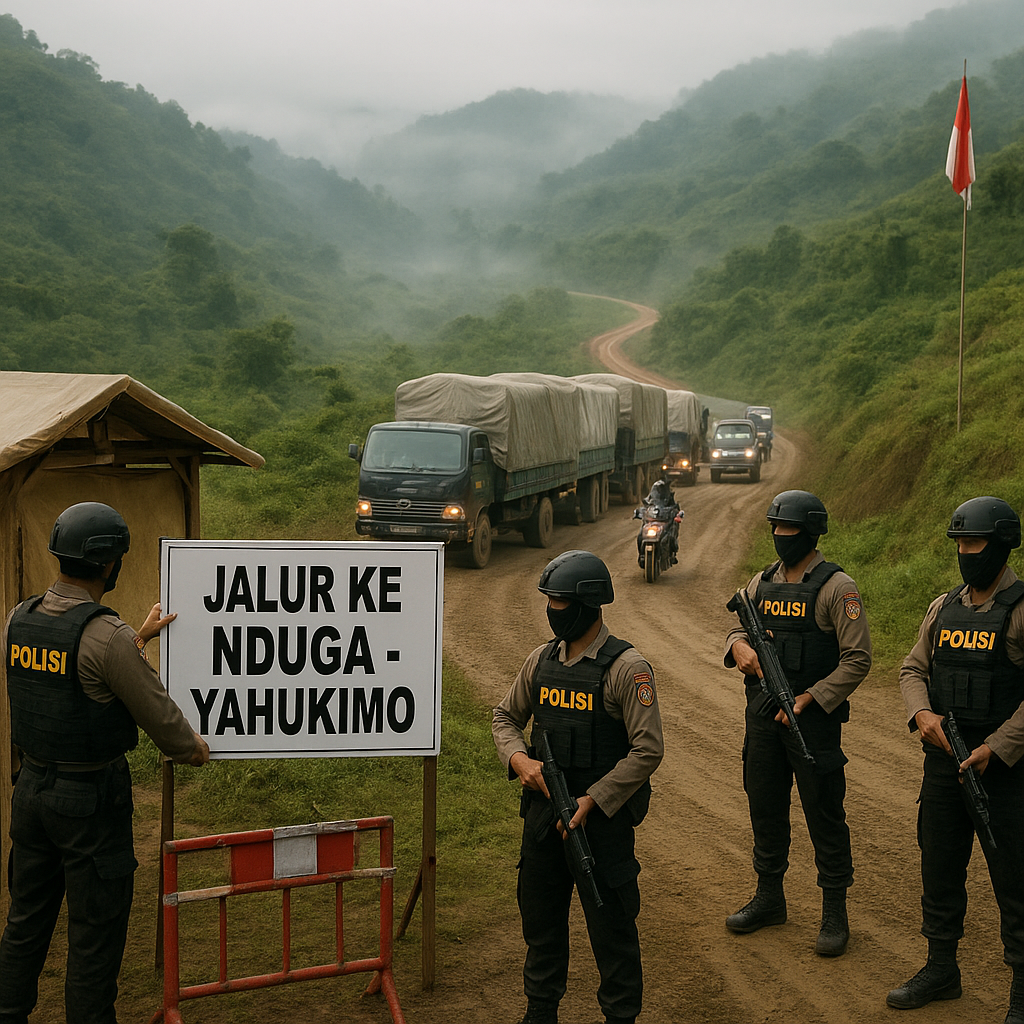 Polda Papua Perketat Pengawasan Jalur Logistik di Pegunungan Tengah Pasca Penembakan