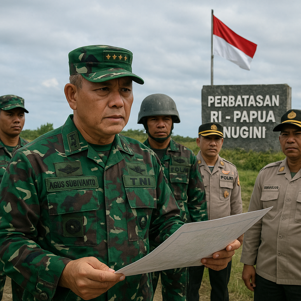 Panglima TNI Tinjau Pengamanan Perbatasan RI-Papua Nugini di Merauke