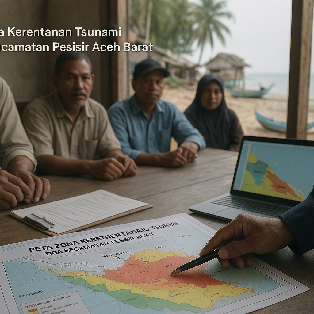 BPBD Peta Kerentanan Tsunami di Tiga Kecamatan Pesisir Aceh Barat