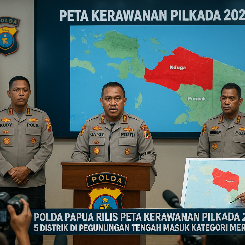 Polda Papua Rilis Peta Kerawanan Pilkada 2027: 5 Distrik di Pegunungan Tengah Masuk Kategori Merah