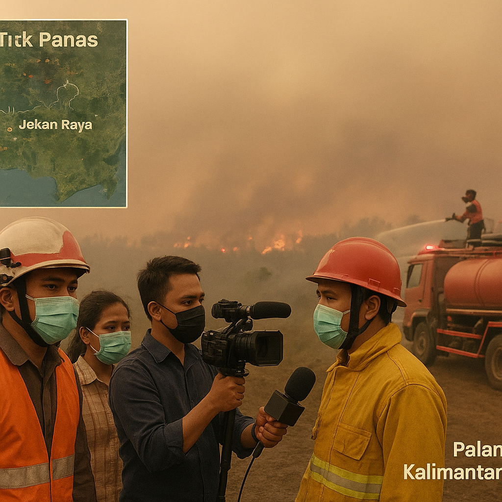 Kalteng Dikepung 145 Titik Panas, Wilayah Sabangau dan Jekan Raya Jadi Perhatian, Kualitas Udara Terancam Asap!