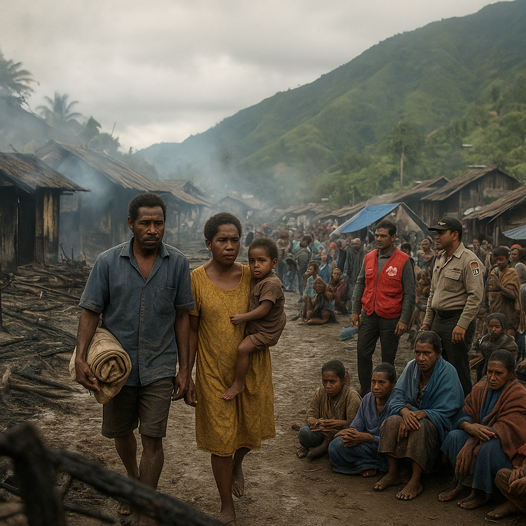 Pertikaian Antar Suku di Pegunungan Bintang Papua, 8 Rumah Dibakar