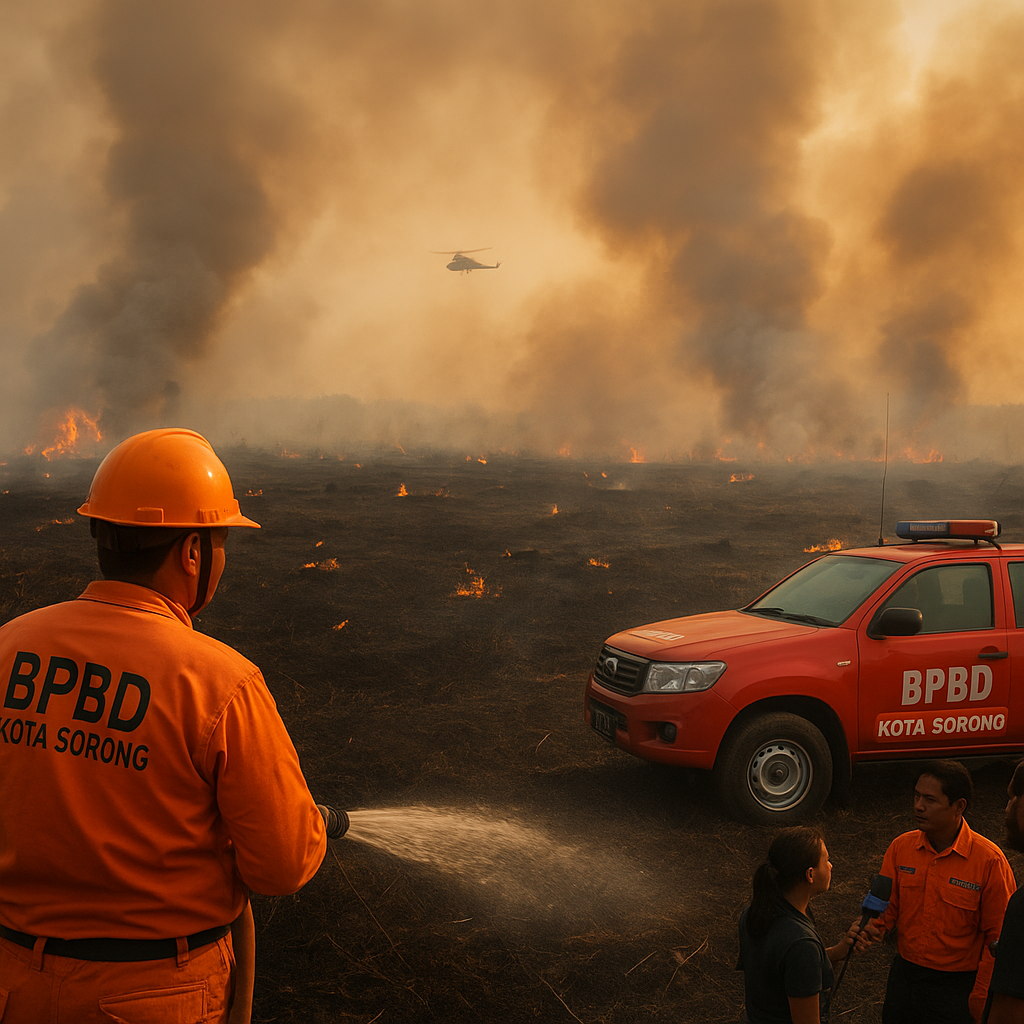 Kebakaran Lahan 34,5 Hektare di Sorong, BPBD Tetapkan Status Siaga Darurat