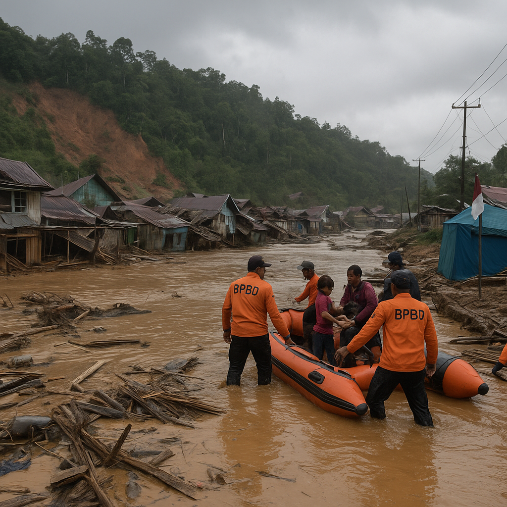 Banjir dan Longsor Terjang Nunukan, BPBD Sarankan Status Siaga Darurat Bencana