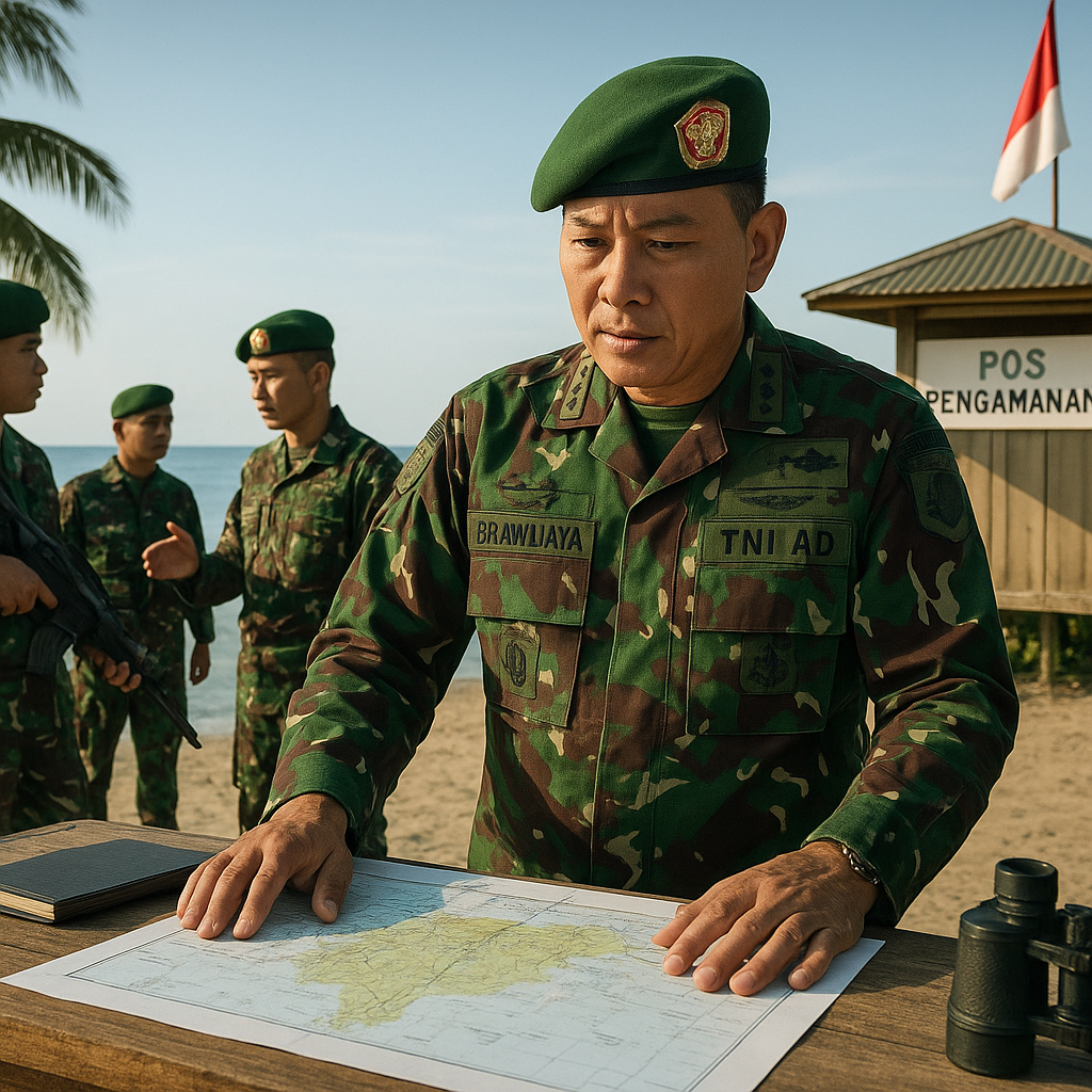Pangdam V/Brawijaya Tinjau Pengamanan Perbatasan di Pulau Bawean
