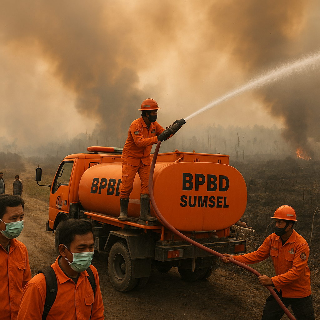 Kebakaran Hutan dan Lahan di Sumatera Selatan Meluas, Tiga Kabupaten Terdampak Asap Tebal