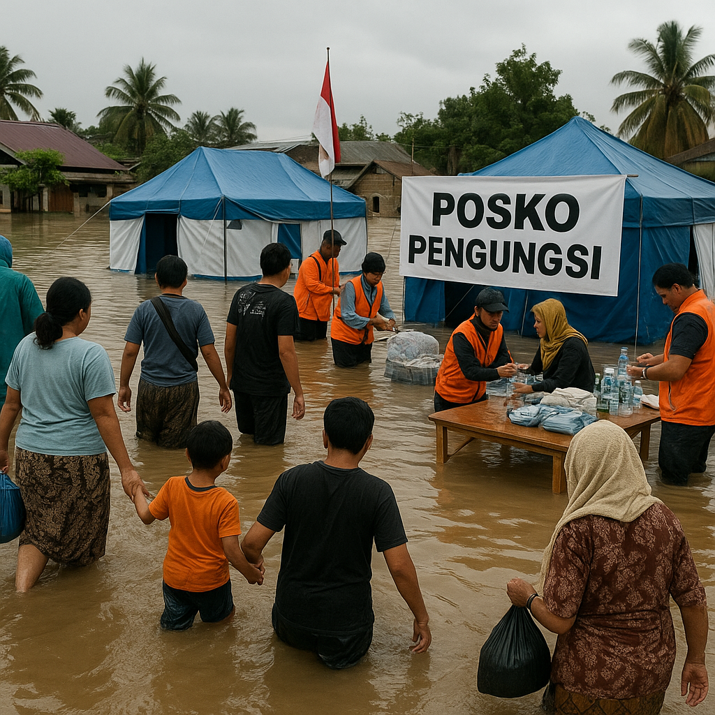 Ribuan Warga Terdampak Banjir di Kota Palu, Pemda Siapkan Posko Pengungsian