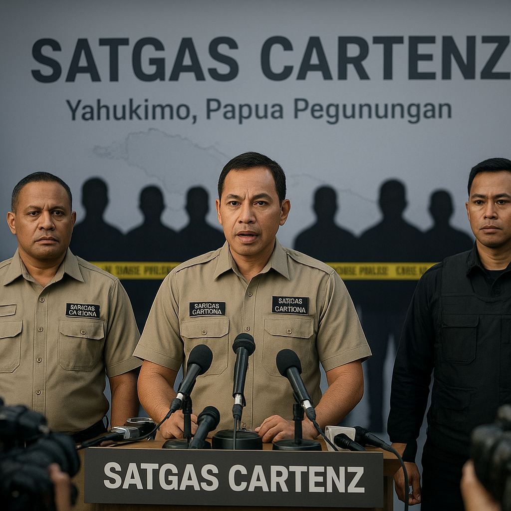 Satgas Cartenz Tetapkan 7 Tersangka Pembunuhan Pilot AS di Yahukimo