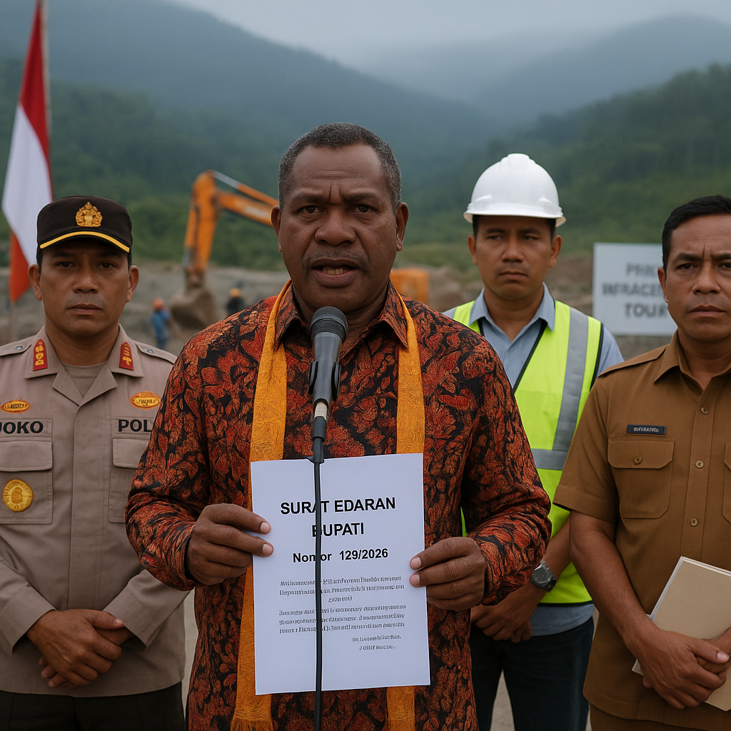 Bupati Tolikara Instruksikan Penguatan Keamanan Proyek Infrastruktur