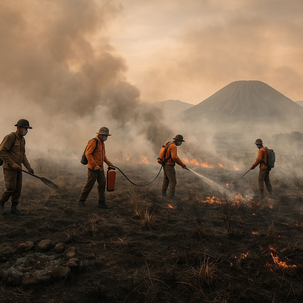 Kebakaran Bromo Diduga Berawal dari Perapian Pelintas Jalur