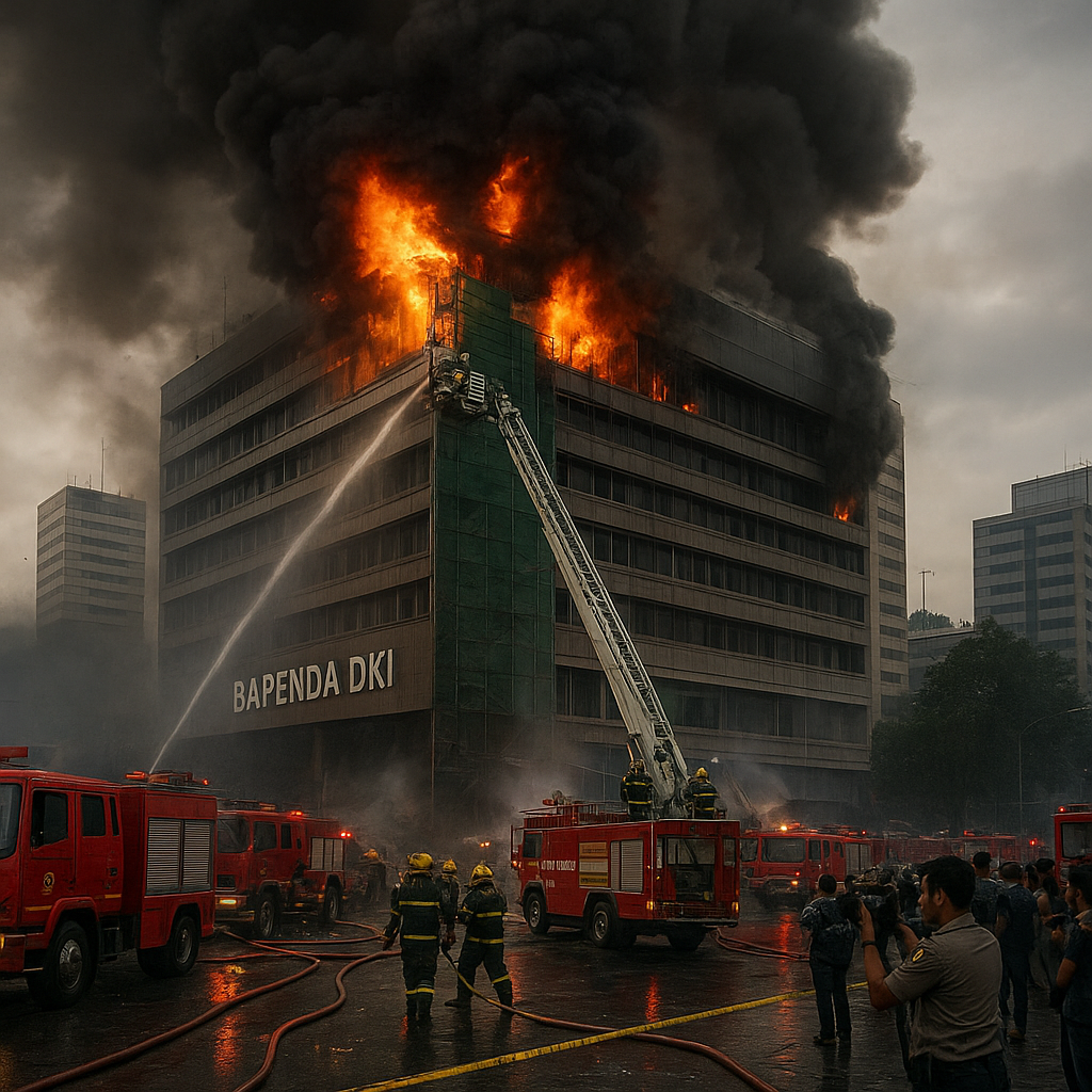 Kronologi Kebakaran Gedung Bapenda DKI, Api Diduga Berasal dari Lantai 11