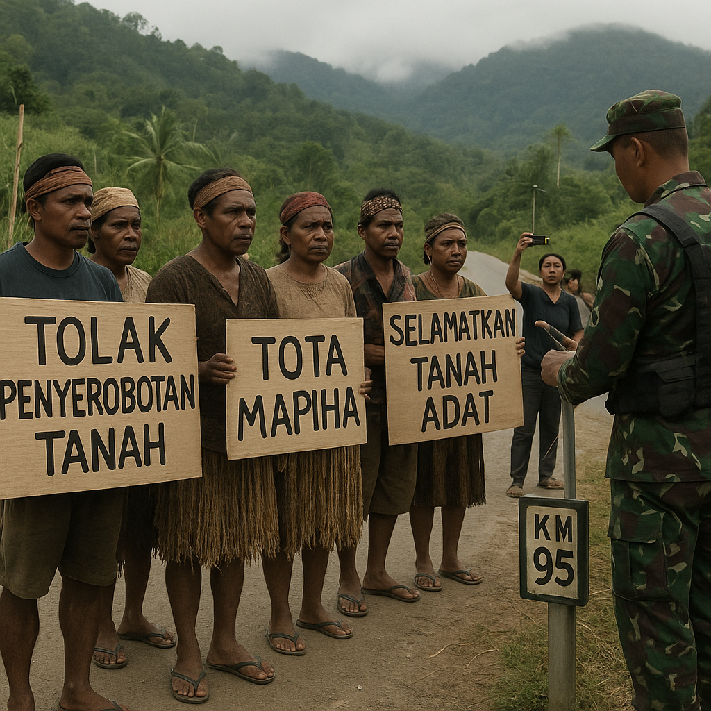 Rakyat Tota Mapiha Siap Turun Demo Tolak Penyerobotan Tanah di KM 95-102 Siriwo