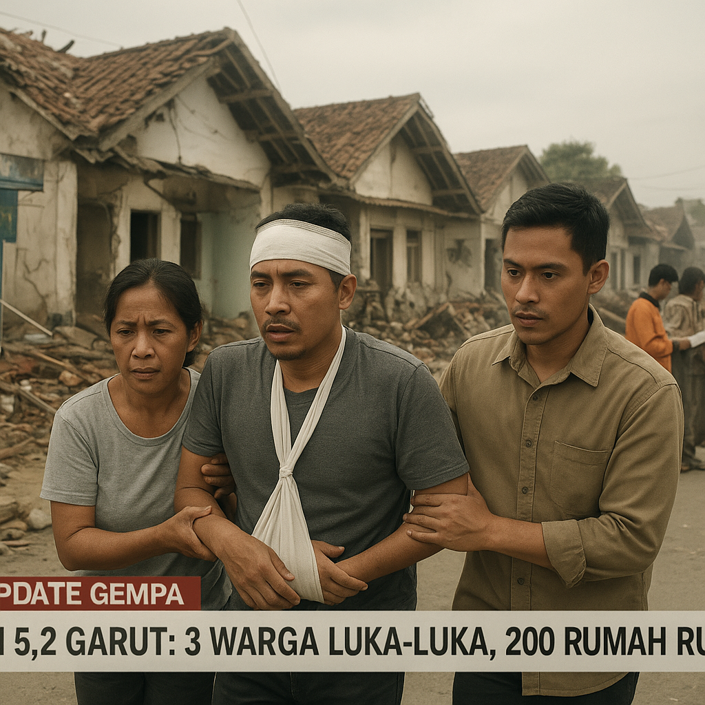 Update Gempa M 5,2 Garut: 3 Warga Luka-Luka, 200 Rumah Rusak
