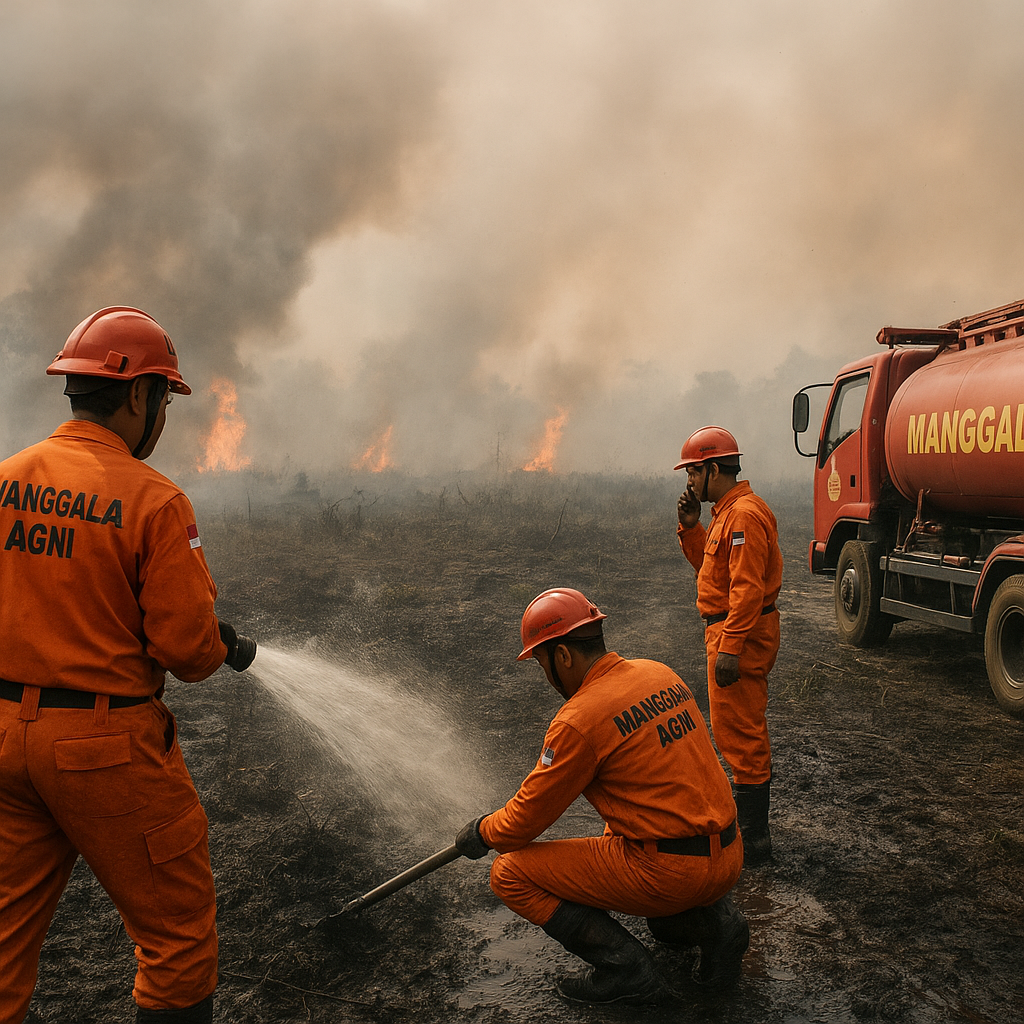 Manggala Agni tangani karhutla di Riau seluas 100 hektare lebih