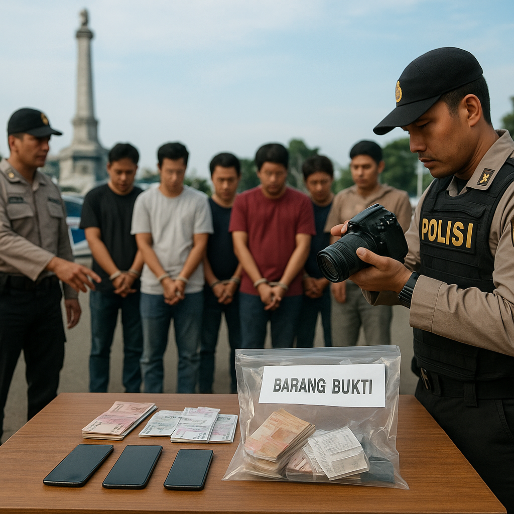 Tujuh Orang Diamankan Polsek Koja Saat Main Judi di Tugu Utara